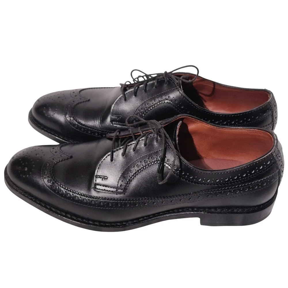Allen Edmonds McGregor Black Leather Shoes Sz 9D
